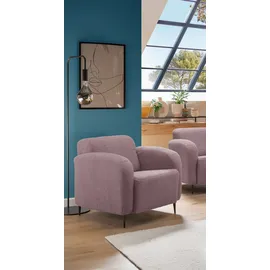 Home Affaire Cocktailsessel HOME AFFAIRE "Marone", rosa, B:85cm H:76cm T:90cm, Luxus-Microfser weich 100% Polyester;Struktur fein 100% Polyester, Sessel, Cocktailsessel, auch als 2-Sitzer und 3-Sitzer erhältlich