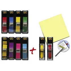 AKTION: Post-it® Index Mini Haftmarker farbsortiert 8x 35 Streifen + GRATIS 2x 24 Index Pfeile