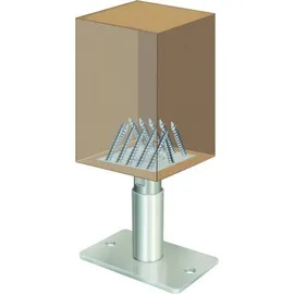 e.u.r.o.tec gmbh Pfostenträger 190 x 100 mm Schwarz/Feuerverzinkt