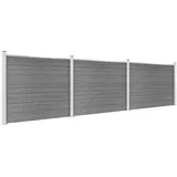 vidaXL WPC Sichtschutzzaun Element Set 526 x 146 cm grau