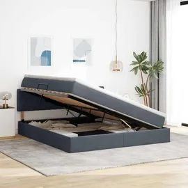 vidaXL Bett 180 x 200 cm Dunkelgrau