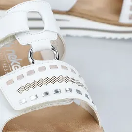 Rieker Pantoletten in Weiß/Gold - Hellgrau,Weiß - 40