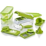 Genius Nicer Dicer Smart Julietti (16 Teile) Gemüseschneider Spiralschneider Multifunktionsschneider Mandoline Zerkleinerer manuell zum Schneiden Würfeln Hobeln Schälen Julienne