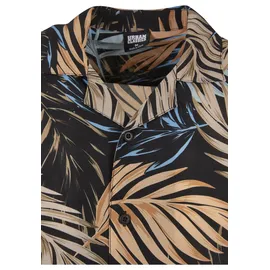 URBAN CLASSICS Viscose Aop Resort Kurzarmhemd Palmfront S