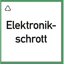 Wertstoffkennzeichnung "Elektronikschrott", Folie, 300x300 mm