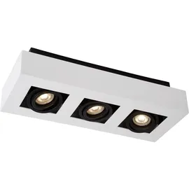LUCIDE Xirax 3-flg. GU10 Aluminium weiß