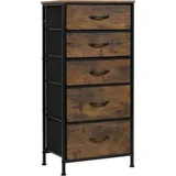 Woltu 45,5 x 95,5 x 30 cm Rustikales Braun / Schwarz