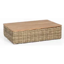 SonnenPartner Loungetisch 120 x 80 x 32 cm Braun/Gelb/Grau