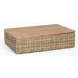 SonnenPartner Loungetisch 120 x 80 x 32 cm Braun/Gelb/Grau