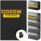 Anker Balkonkraftwerk 12000W Anker SOLIX Solarbank Power Dock mit Solarbank 3 Pro Speicher, (Power Dock und 24x 500Wp Solarmodule im Lieferumfang enthalten), Speicher mit integriertem Wechselrichter, All-in-One 2,68kWh Akku