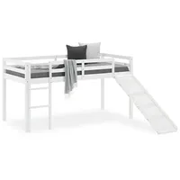 Homestyle4u Hochbett mit Rutsche weiß
