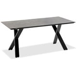 Niehoff Tisch Noah X-Gestell anthrazit - 180 x 95 cm HPL Granit-Design