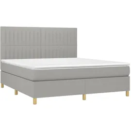 vidaXL Boxspringbett 180 x 200 cm Hellgrau