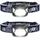 Offgridtec 2 Stk. Offgridtec Stirnlampe schwarz LED 220lm 1300 Lux IPX4