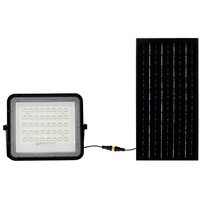 V-Tac VT-80W 7824 LED-Flutlichtstrahler, Solarmodul 19 W Neutralweiß Schwarz