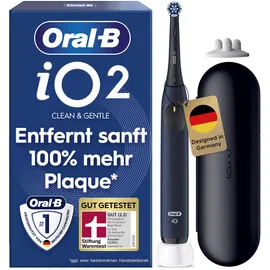 Oral-B iO Series 2 Night Black Special Edition + Reiseetui + Aufsteckbürstenhalter