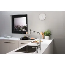 Hansgrohe Metris Select M71 320 2jet sBox edelstahl finish 73816800