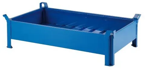 Hardwex Flache Stahlblech-Boxpalette