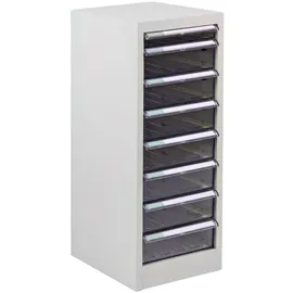 Proregal Schubladencontainer Kobra mit 8 Schubladen HxBxT 74x28x34cm | Lichtgrau