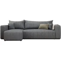 idohome Ecksofa Webstoff 3-Sitzer Grau