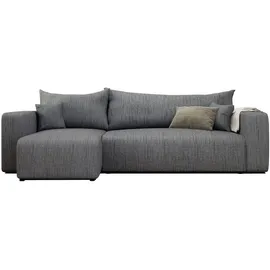 idohome Ecksofa Webstoff 3-Sitzer Grau