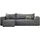 idohome Ecksofa Webstoff 3-Sitzer Grau