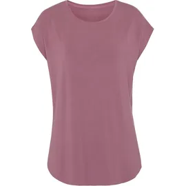 LASCANA Longshirt mit stark gerundetem Saum (2er-Pack) Sommertop aus luftigem Viskose-Stretch lila|schwarz 32/34