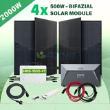 2000W Balkonkraftwerk PV Module mit Anker Solix Solarbank E1600 Solarspeicher und Hoymiles 1600W Wechselrichter