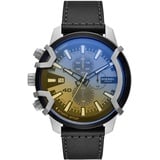 Diesel Men's Griffed Chronograph, Edelstahluhr, 48mm Gehäusegröße