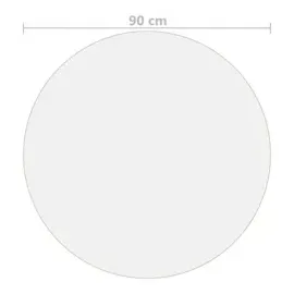 vidaXL Tischfolie Transparent Ø 90 cm 2 mm PVC