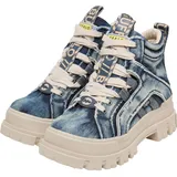 Buffalo "Buffalo ASPHA NC MID - VEGAN denim) Damen, Gr. 40 blau, Kunstfaser, Schuhe Stiefel