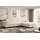 altdecor Ecksofa Cord mit Schlaffunktion 2-Sitzer Creme