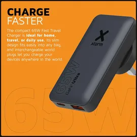 Xtorm TravelPro GaN3 Ultra USB Ladegerät 65W USB-C® Schwarz