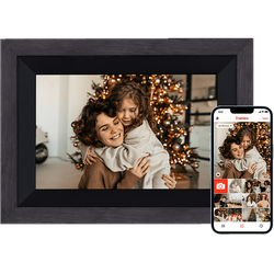 ROLLEI Smart Frame WiFi 105 mit App-Funktion Digitaler Bilderrahmen, 25,53 cm, 1200 x 1920p, Wooden Schwarz