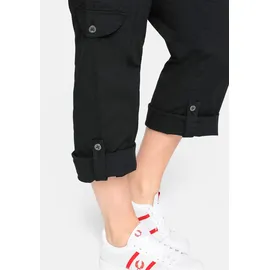 sheego Cargohose Schnitt schwarz 80