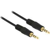 DeLock 83437 Klinke 3,5mm St/St 4pol bk 3m