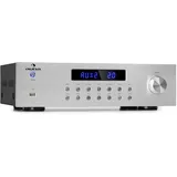 Auna AV2-CD850BT 4-Zonen Stereo-Verstärker 8x50W RMS Bluetooth USB silber