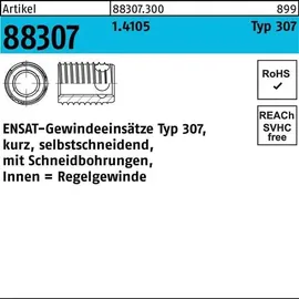 Kerb Konus Gewindeeinsatz R 88307 Typ 307 M10 x 10 1,4105 25 Stück