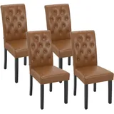 Woltu Esszimmerstuhl Kunstleder braun 4er Set