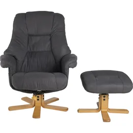 Duo Collection TV-Sessel »Bordeaux« mit Hocker und Relaxfunktion, 360 Grad drehbar grau