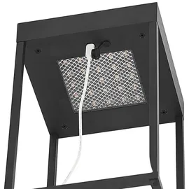 LUCANDE LED-Solarleuchte Lynzy, 38cm, schwarz, Metall, IP65 - schwarz,