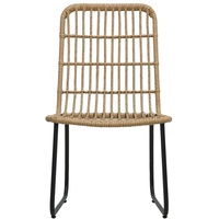 Möbel Outdoor Relaxsessel,Balkonstuhl Gartenstühle 2 Stk. Poly Rattan Eiche DE53640