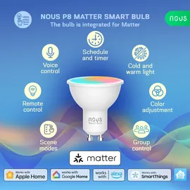 Nous Smarte Glühbirne GU10 4,5 W RGB 1 St.