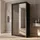 beautysofa Schwebetürenschrank Donatello 100 x 204,5 x 60 cm Schwarz/Eiche Artisan