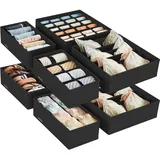 Songmics Unterwäsche-Organizer 8er Set schwarz