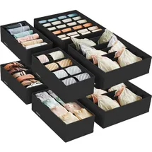 Songmics Unterwäsche-Organizer 8er Set schwarz