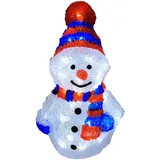 Mojawo Acryl Schneemann 40 LEDs kaltweiß-MLK040S-Blau