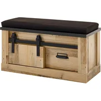 Home Affaire Sitzbank »SHERWOOD«, modernes Holz Dekor, mit Scheunentorbeschlag