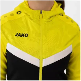 Jako Damen Kapuzenjacke Iconic Schwarz/Soft Yellow 34