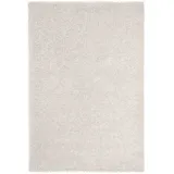 Vimoda Hochflor-Läufer Teppich Shaggy Creme Weiss, Rund, Höhe: 30 mm, Läufer hochflor Einfarbig Weich, Wohnzimmer weiß Rund | 80 cm x 80 cm x 30 mm